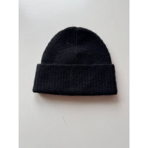 Aritzia AUXILIARY Black Polyamide Alpaca Wool Blend Knit Beanie Hat, One Size - Picture 4 of 11
